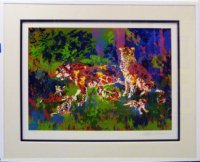 Jaguar Family by Leroy Neiman, 1980 serigraph