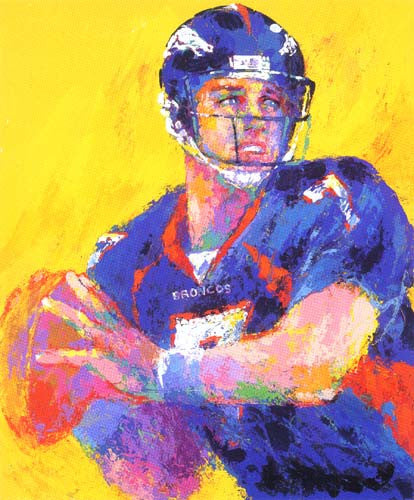 John Elway by Leroy Neiman, 1999 serigraph