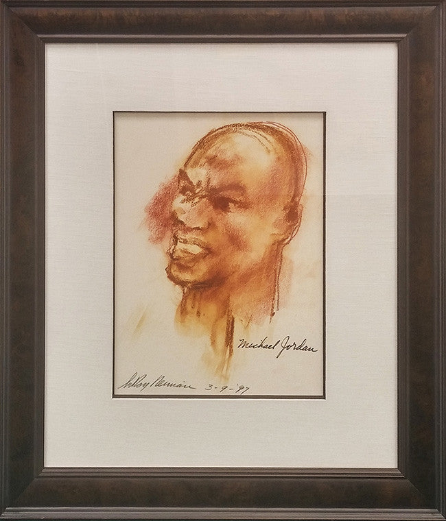 Michael Jordan by Leroy Neiman, 1997 drawing on paper