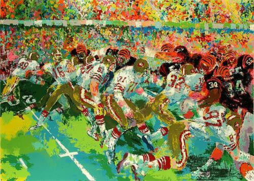 Silverdome Superbowl by Leroy Neiman, 1982 serigraph