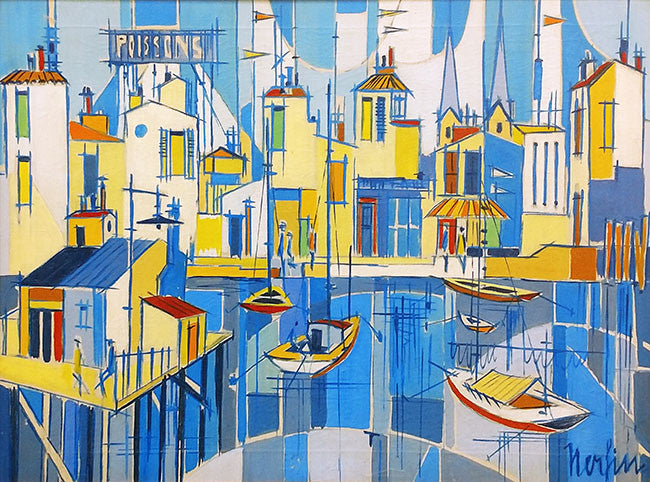 Poissons by Jean Nerfin by Artists Misc., oil on canvas