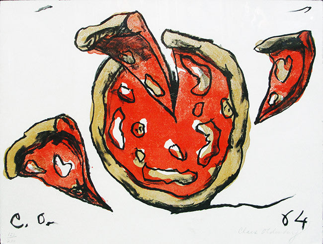 Flying Pizza by Claes Oldenburg, 1965 lithograph