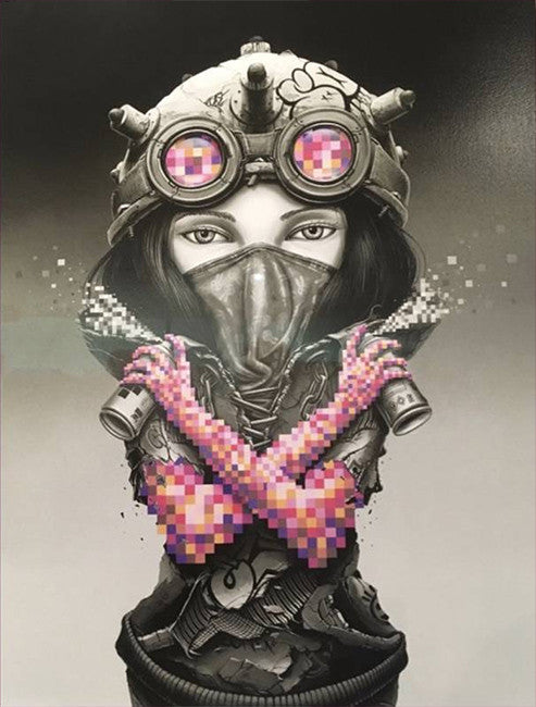 Kunoichi (Metallic Edition) by Pez (Pierre-yves Riveau) by Artists Misc., 2018 22 color screen print