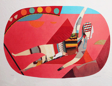 Oval Acrobat by Max Papart, lithograph