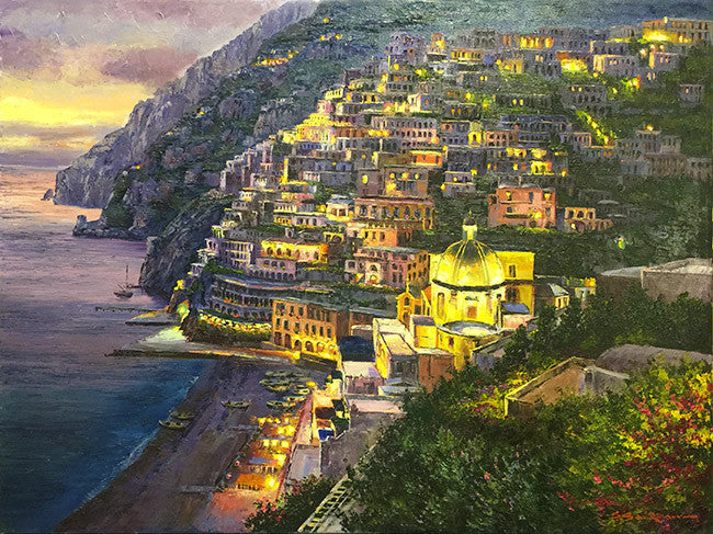 Positano Twilight by Sam Park, 2010 oil on canvas