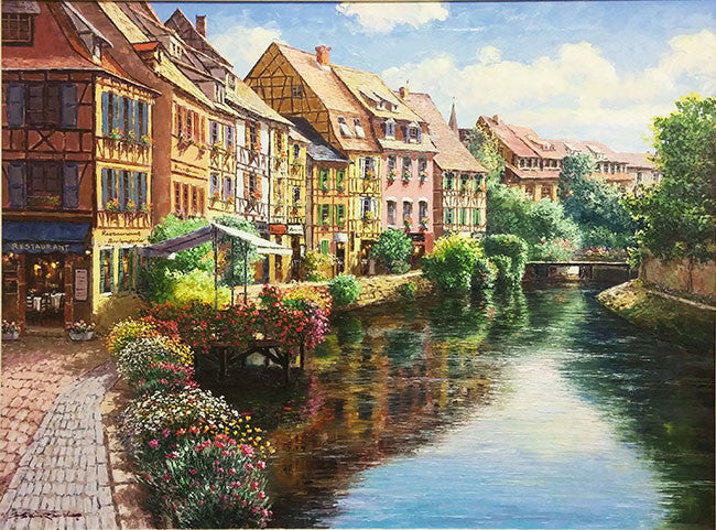 Village Strasbourg by Sam Park, 2001 oil on canvas