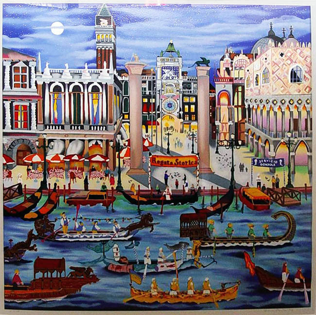 Venice Regatta by Linnea Pergola, serigraph