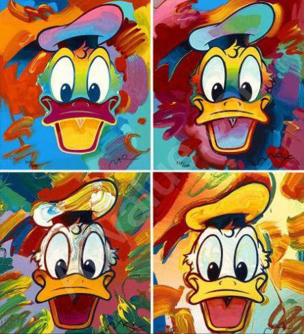 Donald Duck (Suite of 4) by Peter Max, lithograph