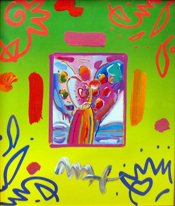 ANGEL WITH HEART COLLAGE 1 BY PETER MAX
