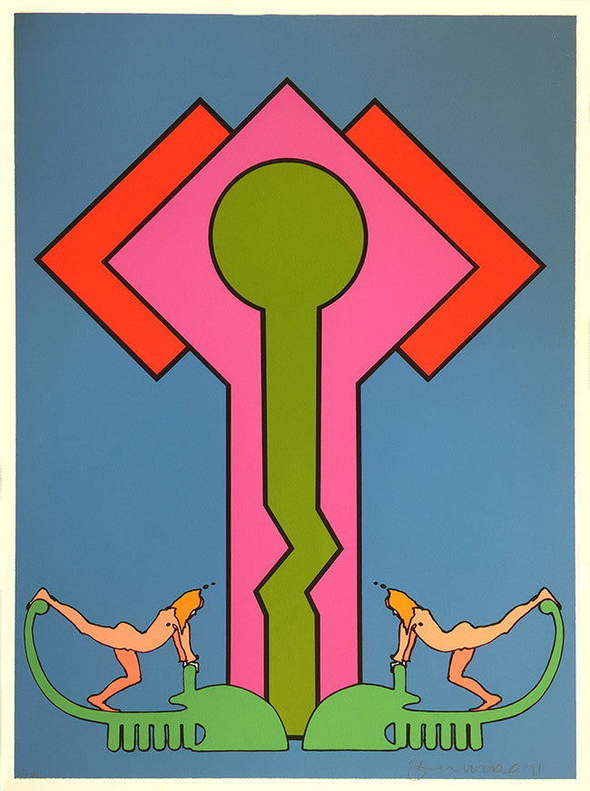 Collossus II (1970'S) by Peter Max, 1971 serigraph on paper