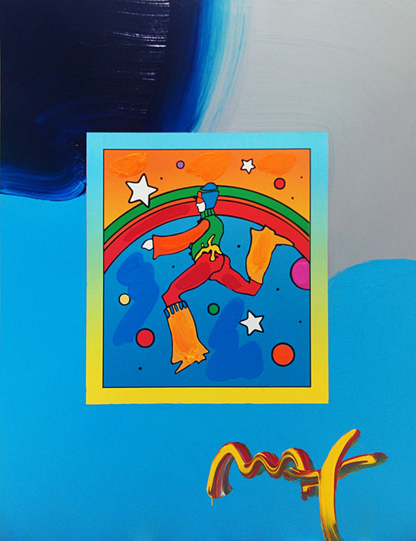 COSMIC JUMPER I (OVERPAINT) BY PETER MAX