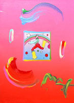 COSMIC JUMPER 1 (OVERPAINT) BY PETER MAX