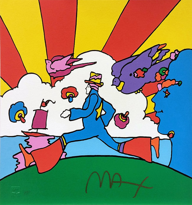 Cosmic Runner (1970'S) by Peter Max, 1972 serigraph