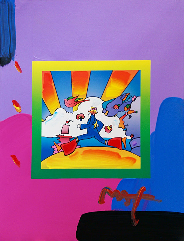 COSMIC RUNNER (OVERPAINT) BY PETER MAX