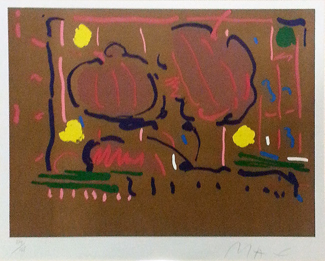 Earth Flowers by Peter Max, 1979 lithograph on Arches paper
