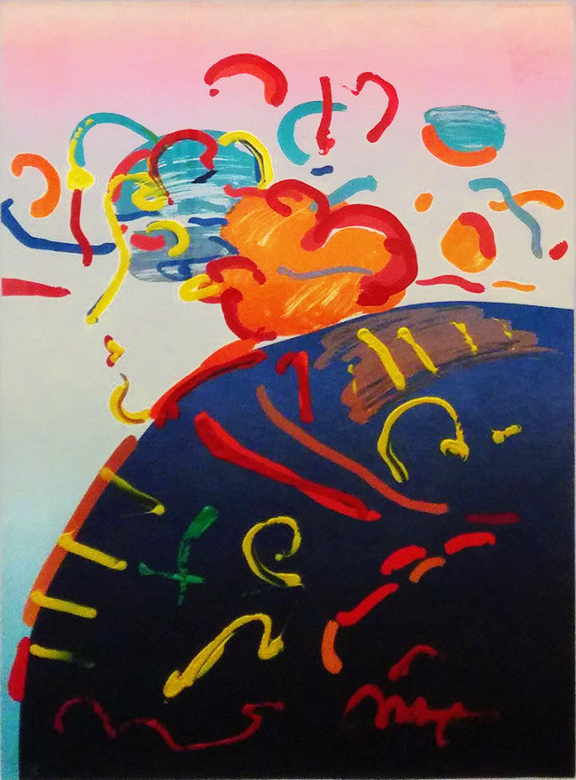 Fantasy Lady (Embellished) by Peter Max, 1983 hand embellished lithograph