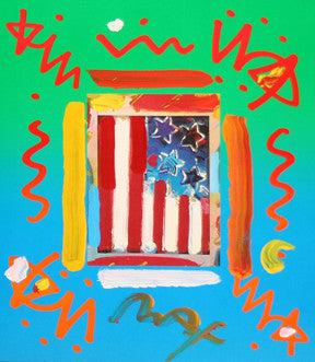FLAG (OVERPAINT) BY PETER MAX