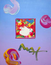 FLOWER BLOSSOM LADY (OVERPAINT) BY PETER MAX