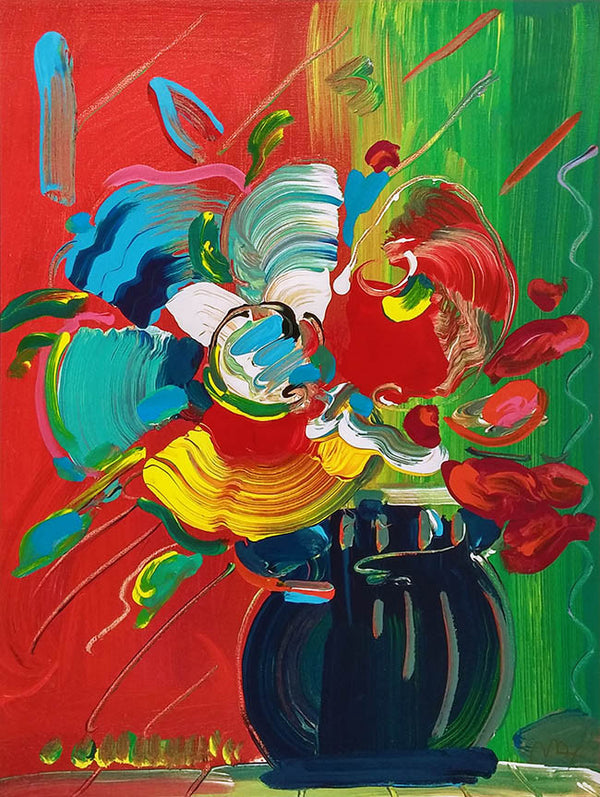 FLOWER VASE (1990'S)  BY PETER MAX