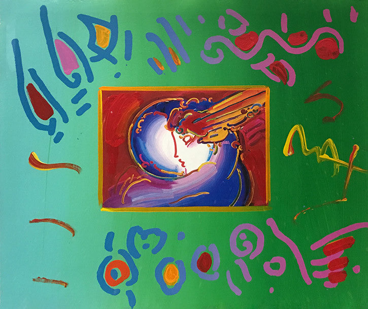 I LOVE THE WORLD (OVERPAINT) BY PETER MAX