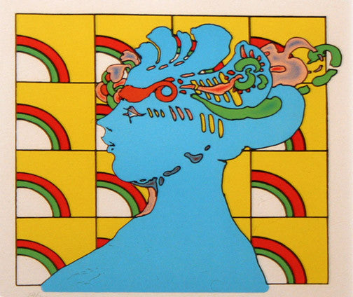 Lady on Pattern by Peter Max, 1976 serigraph, on paper