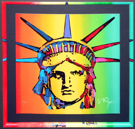 Liberty Head (Retro Suite 3/3) (Custom Framed) by Peter Max, serigraph, on paper