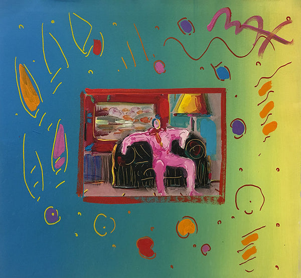 LIVING ROOM (OVERPAINT) BY PETER MAX