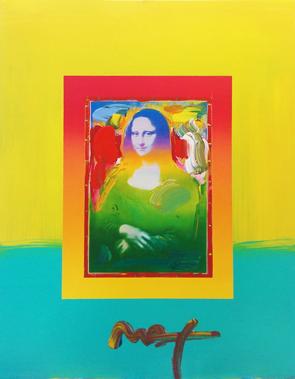 MONA LISA (YELLOW OVERPAINT) BY PETER MAX