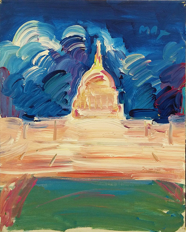 Monument by Peter Max, 1991 acrylic on canvas