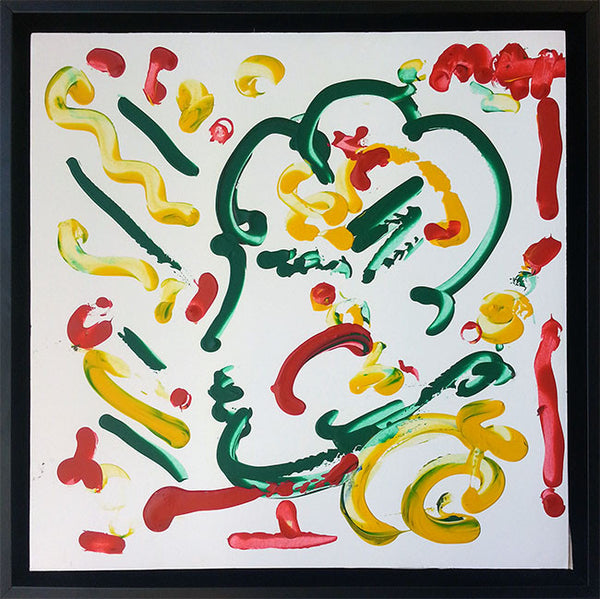 PROFILE IN GREEN, YELLOW & RED BY PETER MAX