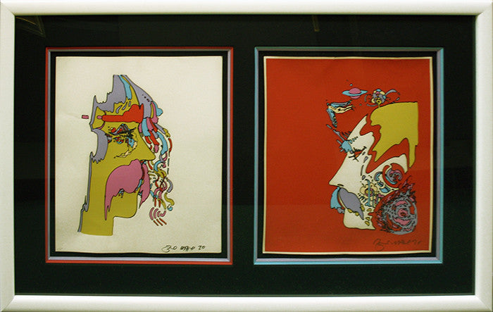 Retro Diptych (1970'S) by Peter Max, 1970 serigraph