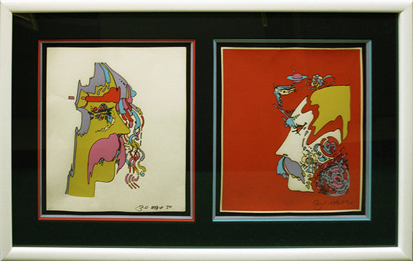 RETRO DIPTYCH (1970'S) BY PETER MAX