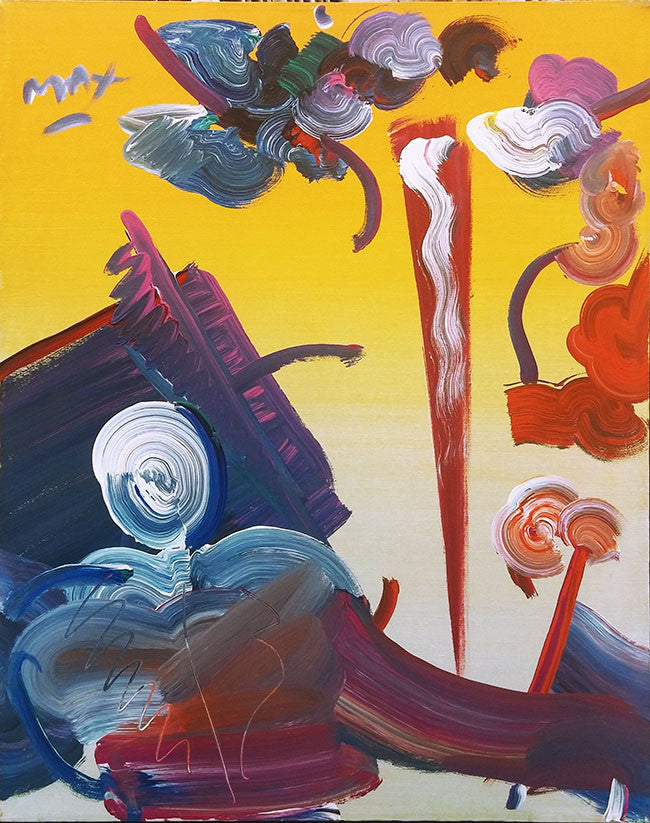 Sage (Abstract) by Peter Max, 1989 acrylic on canvas