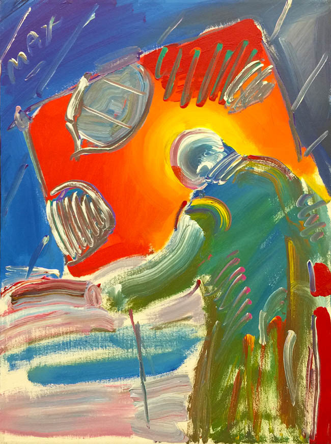 SAGE WITH CANE BY PETER MAX