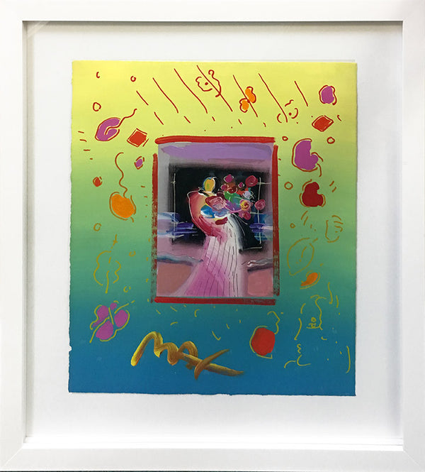 SAGE WITH FLOWERS (OVERPAINT) BY PETER MAX