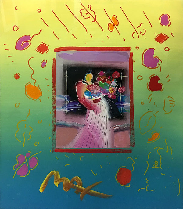 SAGE WITH FLOWERS (OVERPAINT) BY PETER MAX