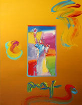 Statue of Liberty (Overpaint) by Peter Max, 2010 mixed media on paper