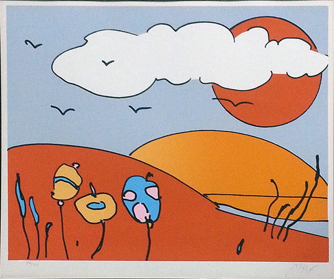 Sun Moon Landscape by Peter Max, 1978 serigraph