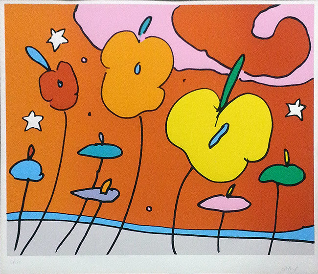 Three Flowers by Peter Max, 1978 serigraph