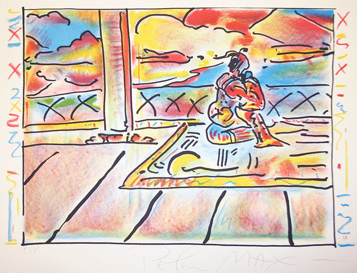 Tibetan Scene by Peter Max, 1979 lithograph, on paper
