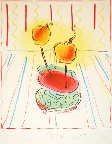 TWO FLOWERS BY PETER MAX