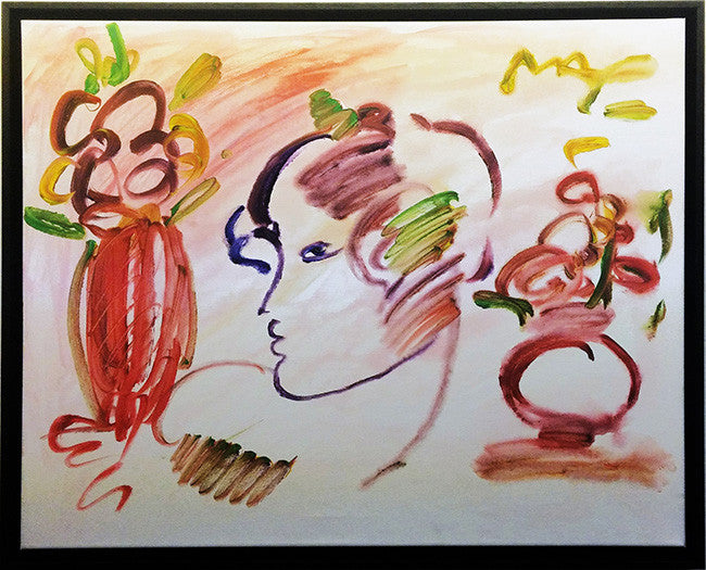 Profile Portrait by Peter Max, 2014 acrylic on canvas