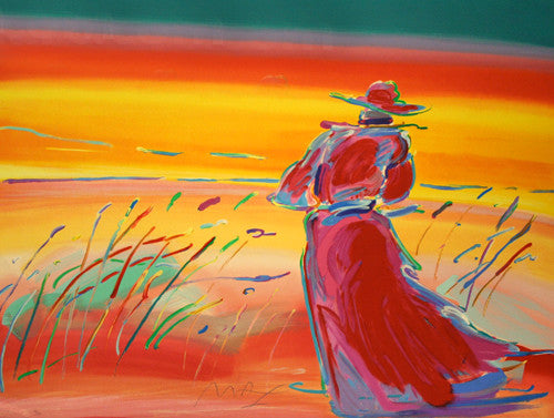 Walking in Reeds I by Peter Max, 1991 serigraph