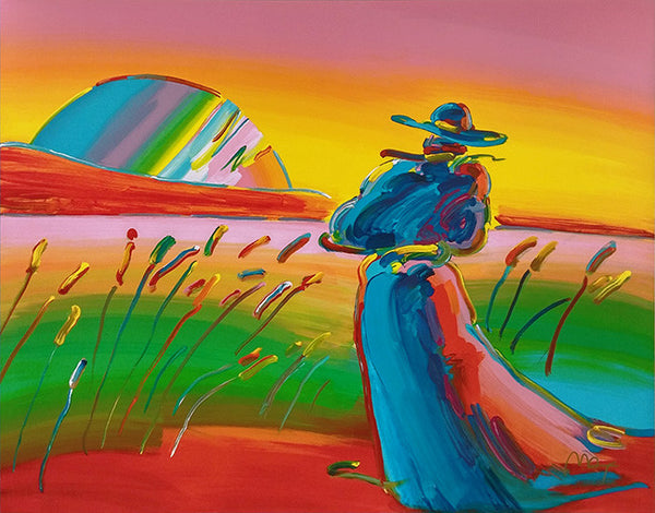 WALKING IN REEDS III BY PETER MAX