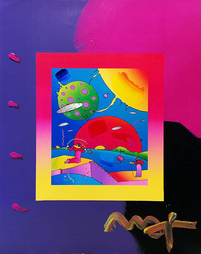 Year of 2250 (Overpaint) by Peter Max, 2006 mixed media on paper