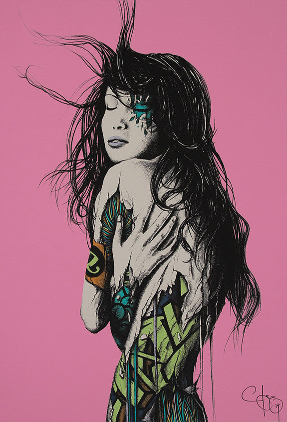Intrinsic II (Pink Hand Finished Edition) by Pez by Artists Misc., 2017 screenprint