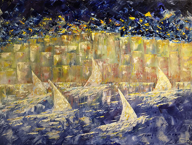 Midnight Sailing by Rodrigo Picado, oil on canvas