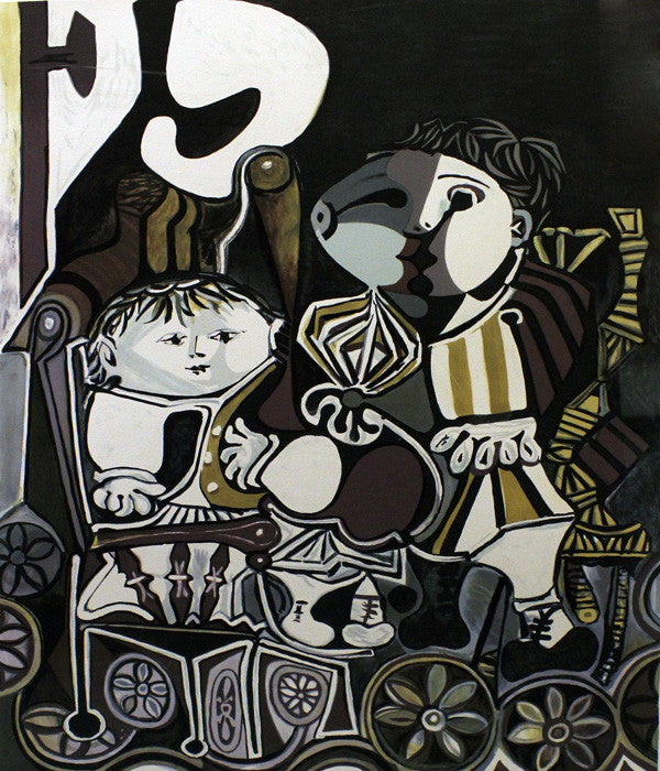 Deux Enfants Assis by Marina Picasso, 1952 lithograph