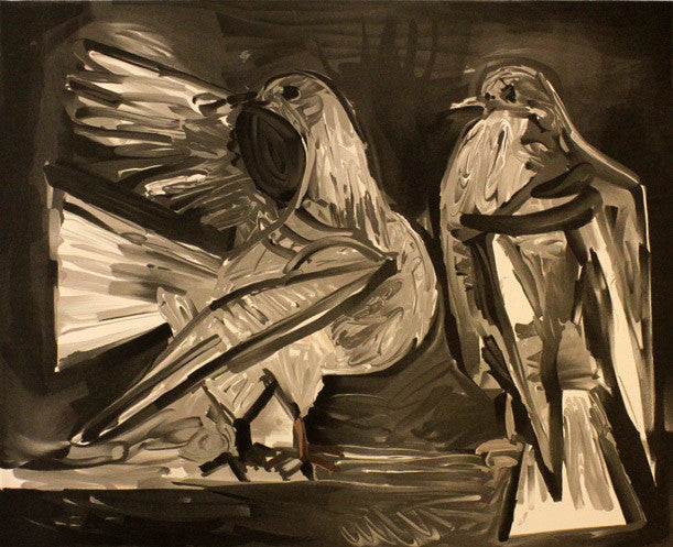 Deux Pigeons by Marina Picasso, 1982 lithograph on Arches paper