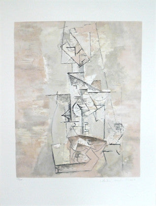 Femme a La Guitare by Marina Picasso, 1982 lithograph on Arches paper